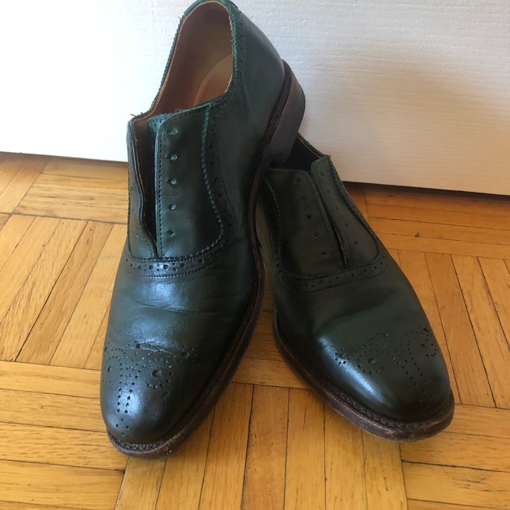Forest green men’s dress shoes Cornwallis style